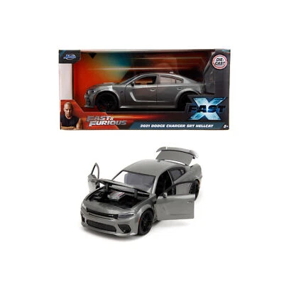 “Fast & Furious”, Dodge Charger SRT Hellcat 2021 in Metallo - Jada Toys + 8 Anni - Immagine 1 di 4