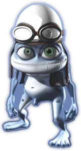 Calcomanía adhesiva Crazy Frog 3" x 5" - Imagen 1 de 1