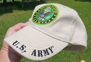 U.S. Army Seal This We'll Defend - Khaki Tan Cap Hat - Adjustable -  - Picture 1 of 11