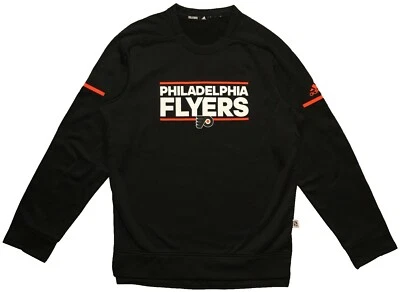 Adidas NHL Philadelphia Flyers Manga Larga Jugador Crew - Negro (Hombre Mediano) M Foto 1 de 3