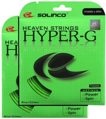 2 Sets Solinco Hyper G Hyper-G 17 Gauge 1.20mm Tennis String NEW