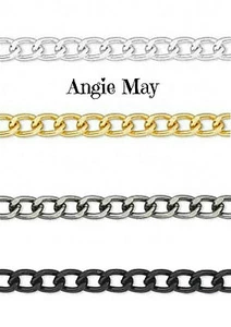 10 FEET! Non-Tarnish Aluminum 6x4mm Jewelry Curb Chain ~ Pick your finish! - Picture 1 of 5