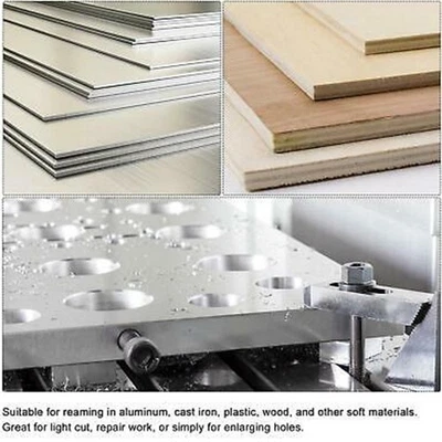 4pcs 1/8 3/16 1/4 5/16 Chuck Fraise H7 HSS Droit Cannelure 6 Lame Alésoirs - Photo 1/4