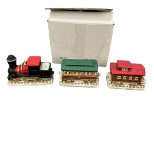 Vintage Homco Zugset Porzellan Figuren 5206 Lok Begleitwagen Sammlerstück - Bild 1 von 10