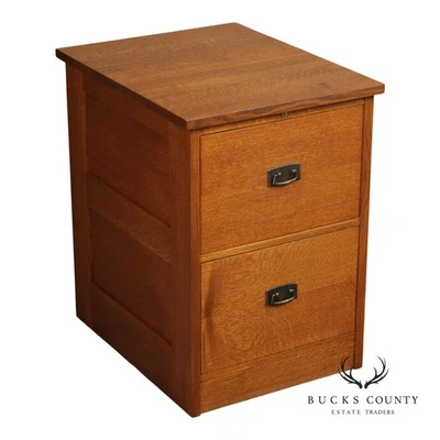 Stickley Mission Collection Oak Two Drawer File Cabinet - Image 1 of 4