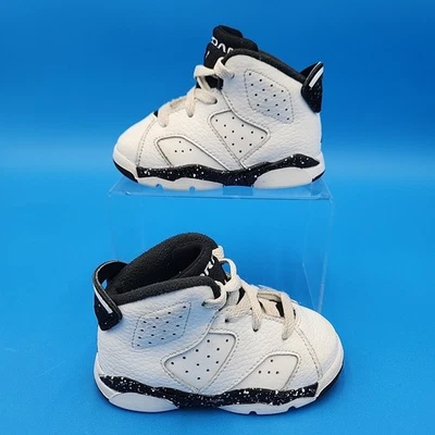 Nike Air Jordan 6 ретро обратный Oreo TD ребенка ясельного возраста DV3606-112 белый черный размер 5C - Изображение 1 из 4
