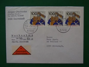 Cash on delivery letter West Germany Mi. No. 1476 multiple franking Darmstadt-Mülheim - b11425 - Picture 1 of 2