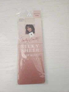 Collant vintage Jaclyn Smith seta colore trasparente nylon naturale lycra - Foto 1 di 5