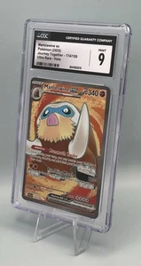 Juego de cartas coleccionables Pokémon Mamoswine ex 174/159 Journey Together ultra raro - calificado CGC 9 COMO NUEVO - Imagen 1 de 2