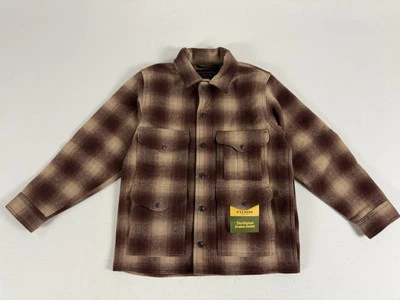FILSON MACKINAW WOOL CRUISER JACKET BROWN/TAN OMBRÉ M NWT SOLD OUT - Image 1 of 4