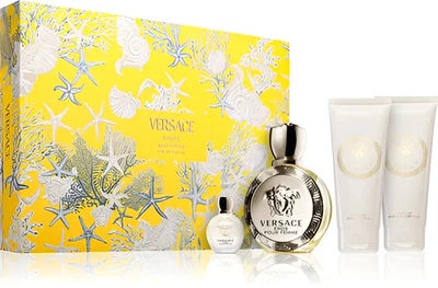 Versace Eros Pour Femme Juego de Regalo de 4 Piezas para Mujer - Perfume + Loción + Viaje Foto 1 de 3