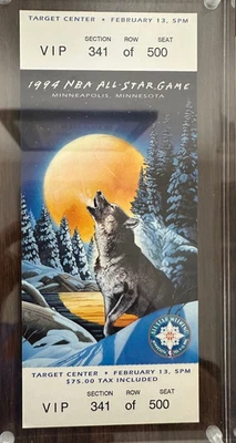 1994 NBA All Star Game Souvenir Ticket in Lucite New In Original Packaging - Image 1 of 4