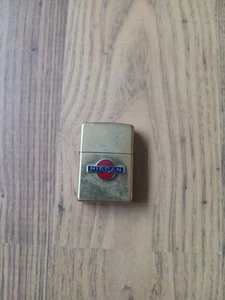 Zippo Bronze / Gold Lighter With Vintage Nissan Logo - Rare - Picture 1 of 6