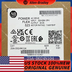 25A-D024N104: Brand New Sealed AB PowerFlex 523 11kW AC Drive (Free Shipping) - Picture 1 of 3