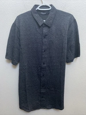 Kenneth Cole Techni-cole Shirt Mens XL Black Short Sleeve Button Down $59 NWT - Image 1 of 4