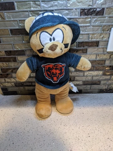 NFL Chicago Bears 14" Plush Bear Wearing Logo Sweater & Spellout Hat Good Stuff Cover