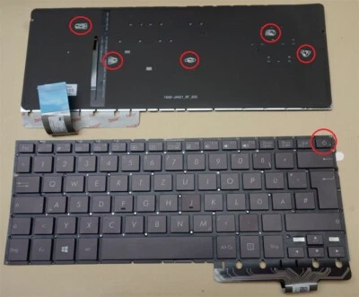 ASUS OR KOMPATIBEL Teclado original Asus Zenbook UX330C UX330CA UX330CAK retroiluminado QWERTZ