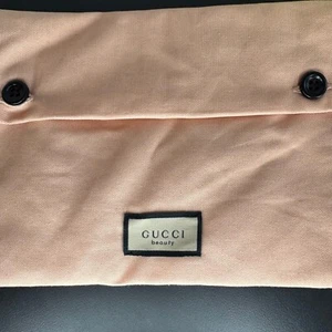 Gucci Beauty Pouch Makeup Bag Floral Lined Button Closure Travel Accessory - Picture 1 of 8