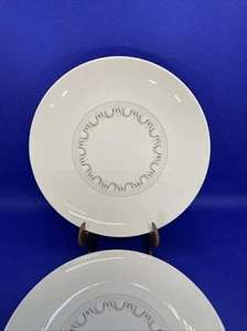 "Platos de postre de pan clásicos Corning Centura 6 5/8"" gris sobre blanco EE. UU. Lote de 4" - Imagen 1 de 9