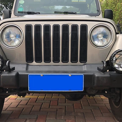 Front Grille Inserts Mesh Grill Trim Cover Exterior For Jeep Wrangler TJ 1997-06 - Изображение 1 из 4