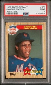 1987 Topps TIFFANY Dwight Gooden Baseball Card #603 PSA 9 Mint
