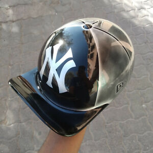 Custom Motorcycle Helmet Baseball Cap fiberglass silver black HD free shipping
