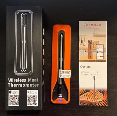 Wireless Smart Meat Thermometer Bluetooth Wireless, APP monitor notification NEW - Image 1 of 4