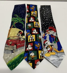 Vintage Disney Mickey Mouse Krawatten, 3 Stück, Top Zustand - Bild 1 von 5