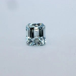 1.68 Ct 6.8x6x5.5 MM Natural Light Blue Aquamarine Octagon Cut Stone - Picture 1 of 6