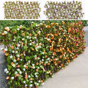 Fence Freestanding Garden Leaf Plant Portable Rose UV Protected Wall Wood