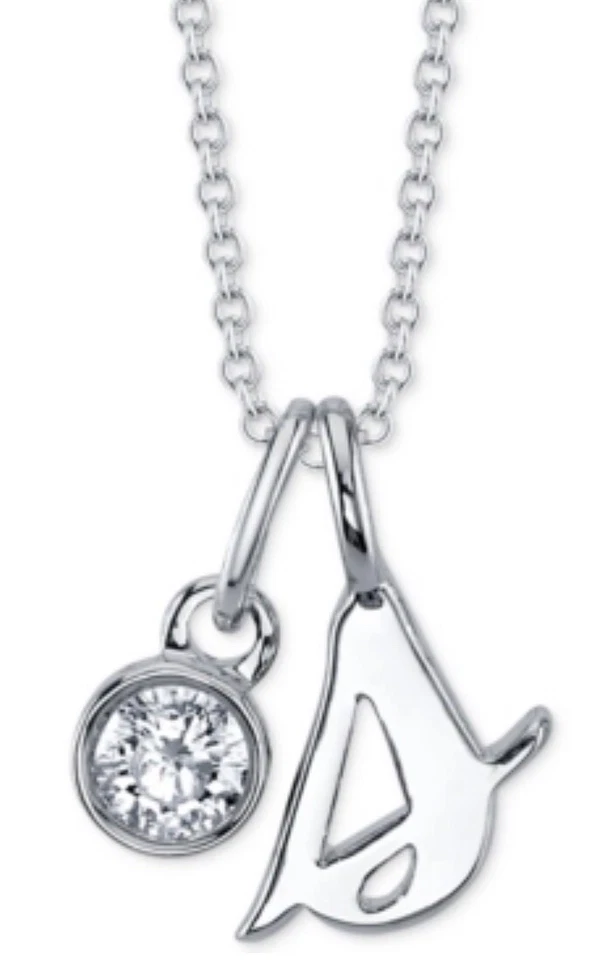 Unwritten - Silver Plated/Crystal Necklace - 18" - Silver Tone