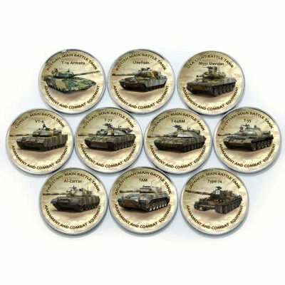 Zimbabwe 1 shilling set of 10 coins Tanks 2020 - Image 1 of 2