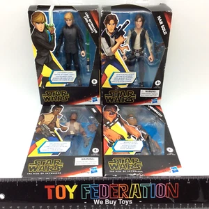 Star Wars Galaxy of Adventures Chewbacca, Han Solo, Finn, & Luke - 5” Figure Lot - Picture 1 of 11