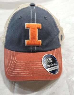 Gorra de béisbol Top of the World Illinois Illini malla Snapback - naranja/bronceado Foto 1 de 4