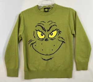 Grinch Sweater Youth Unisex Large 10/12 Green Dr. Seuss Ugly Grinch Face NWOT - Picture 1 of 11