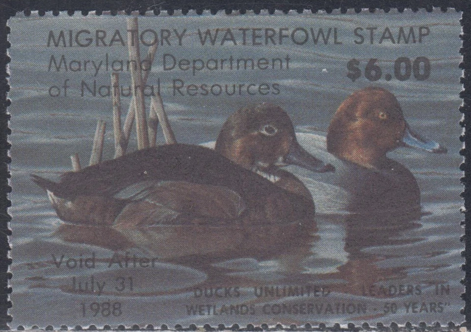 USA Maryland  MNH Waterfowl  Ducks Jaffe MD14   Value $ 16.00 - Image 1 of 1