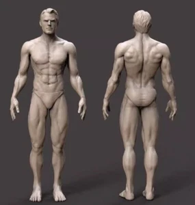 1/43 Male Body Muscle Miniature Scene Prop Car Stereoscopic Model Toy - Picture 1 of 3