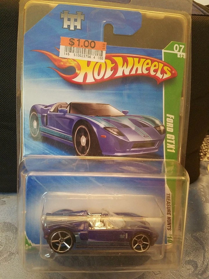 NEW 2010 HOT WHEELS FORD GTX1 TREASURE HUNT IN PROTECTOR CASE 051/240 - Image 1 of 4