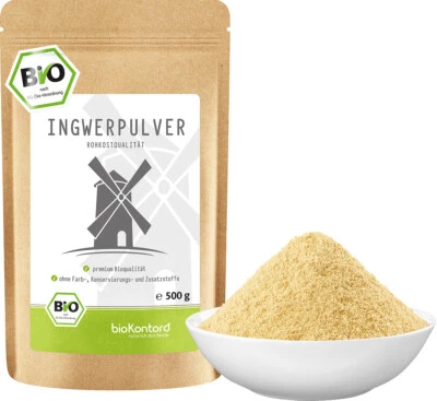 BIO Ingwerpulver 500g / Ingwer - Rohkostqualität - 100% naturrein - bioKontor