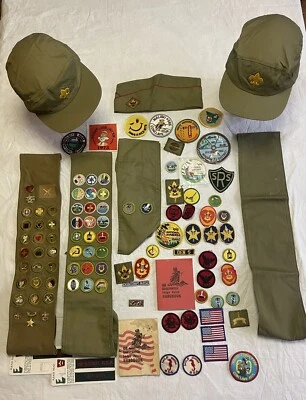 Over 50 Vintage Boy Scout Merit Badges, Sashes And More. - Image 1 of 4