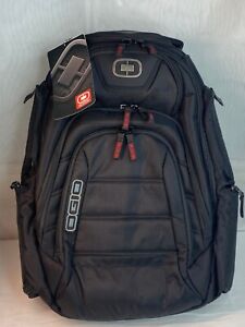 Ogio Mens Renagade RSS Black Red Polyester Laptop Backpack Bag 19.5" h X 14"w