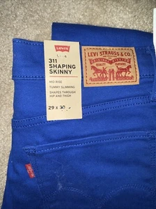 Stretch Levi's 311 SHAPING SKINNY Mid Rise Jeans Denim Pants Royal RARE 29x30 - Picture 1 of 7