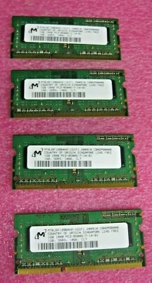 Lot 4 Micron 1Gb MT8JSF12864HZ-1G4F1 DDR3  1066 CL7 SO-DIMM 204pin - Image 1 of 2