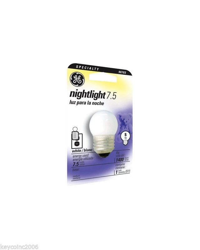 12 G E Lighting 41267 7.5-Watt White Night Light Bulb - Quantity 12 - Image 1 of 1
