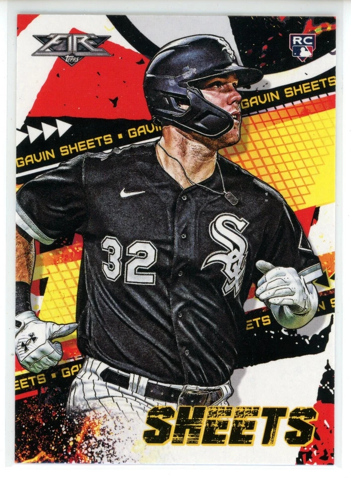2022 Topps Fire #77 Gavin Sheets RC (White Sox) - Image 1 of 1