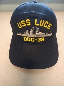 USS LUCE DDG-38 Mütze Kappe Druckknopflasche verstellbar Militär Marine USA SCHÖN!! - Bild 1 von 13