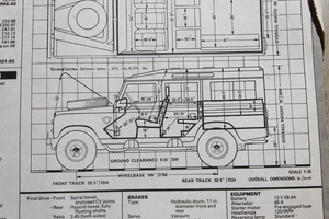 Original 1982 Autocar extracted mag road test (folded) LAND ROVER COUNTY V8 109 - Foto 1 di 1