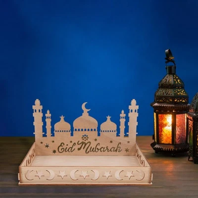  Deko Tablett Dekorationstablett Servierplatte Aus Holz Dekoratives Holztablett - Bild 1 von 4