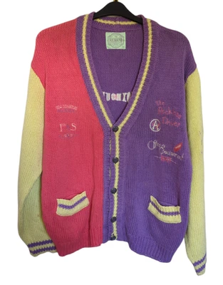 Foxhound Vintage Colourblock knitted Cardigan  - XL - Made in Italy - Image 1 of 4
