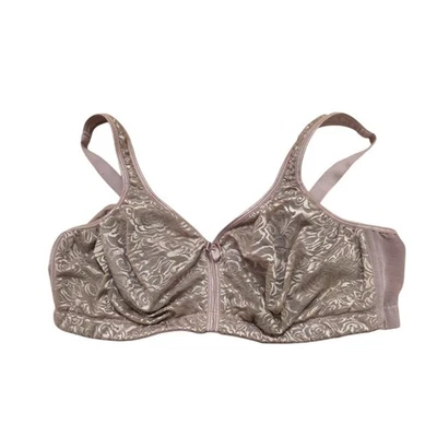 Sutiã Breezies Taupe sem enchimento sem fio confortável elástico alça ajustável tamanho 42DD - Imagem 1 de 4
